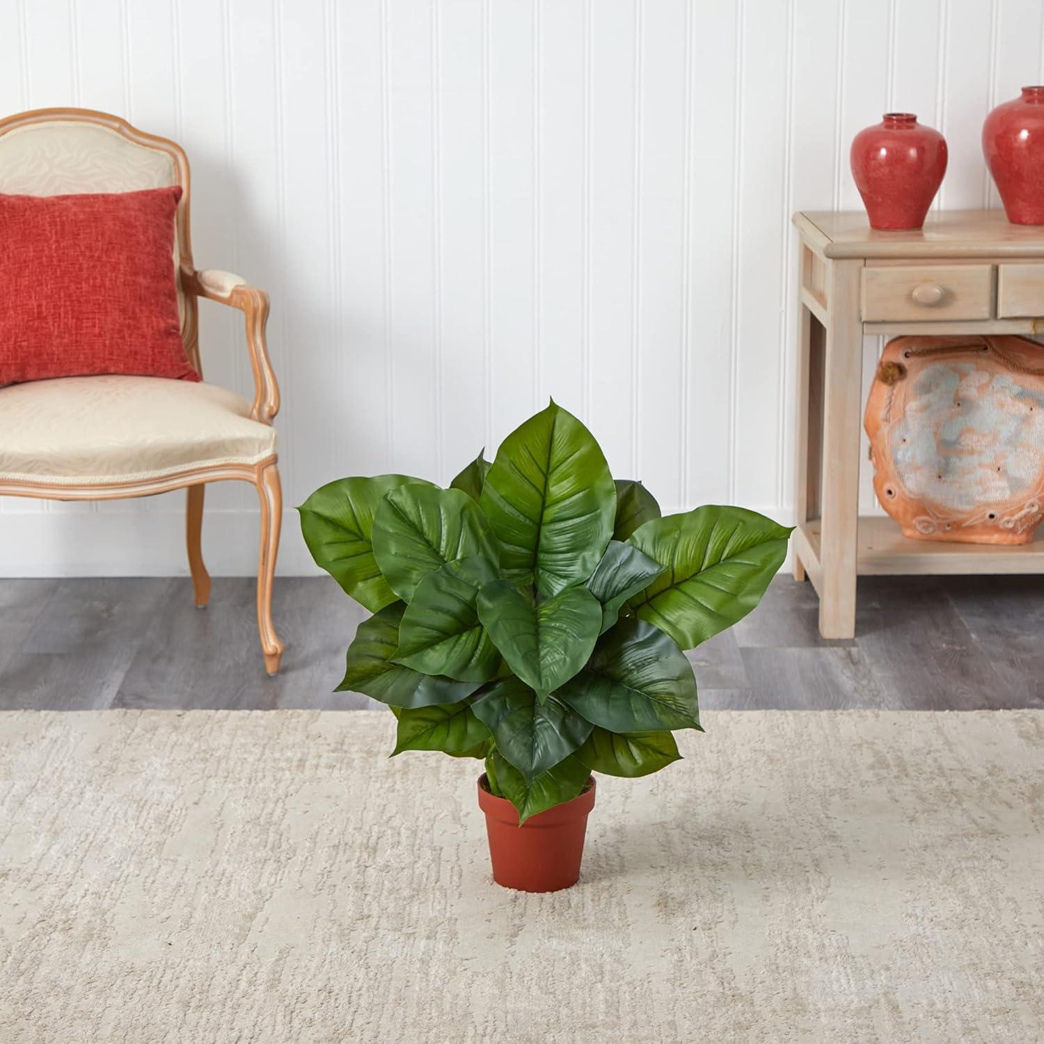 Nearly Natural Large Leaf Philodendron Silk Plant (Real Touch)