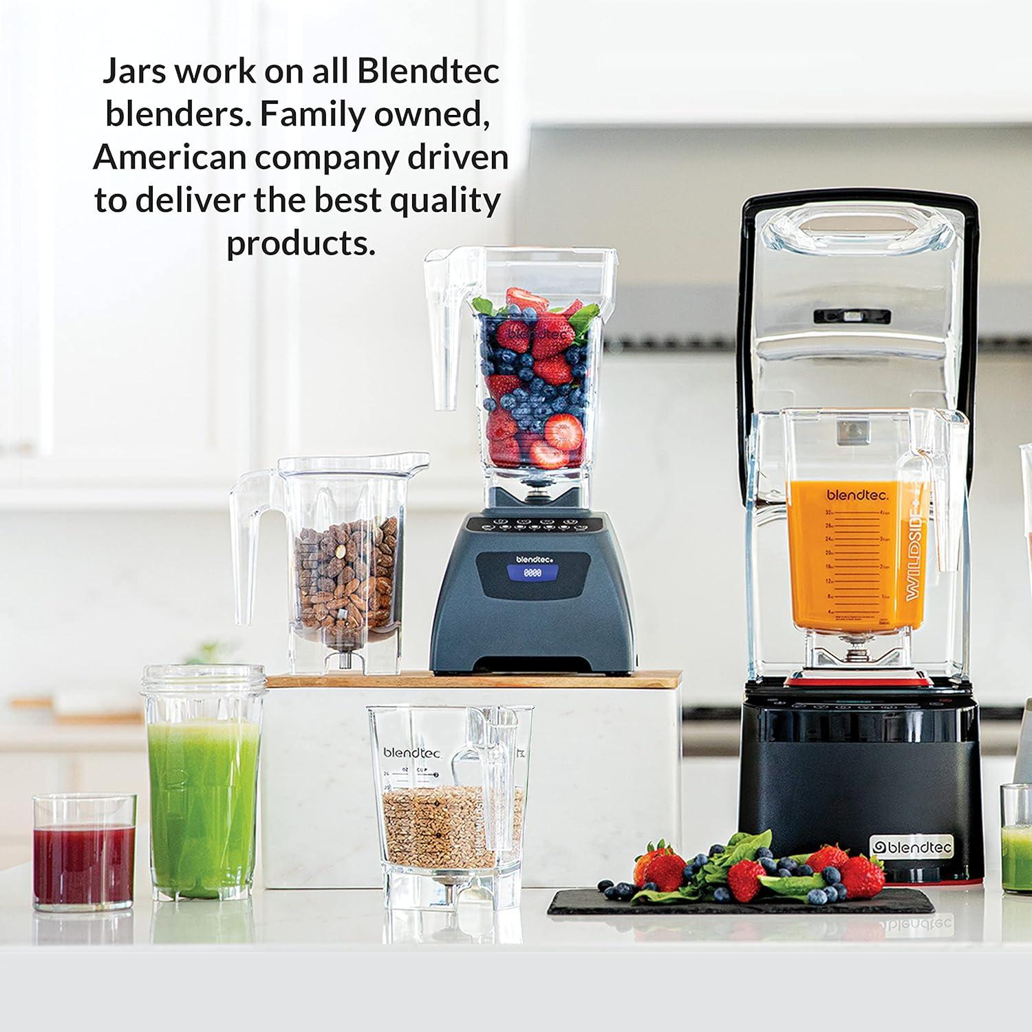 Blendtec Original Designer Series Blender and 90 oz WildSide+ Jar - Kitchen Blender Bundle - Stainless Steel