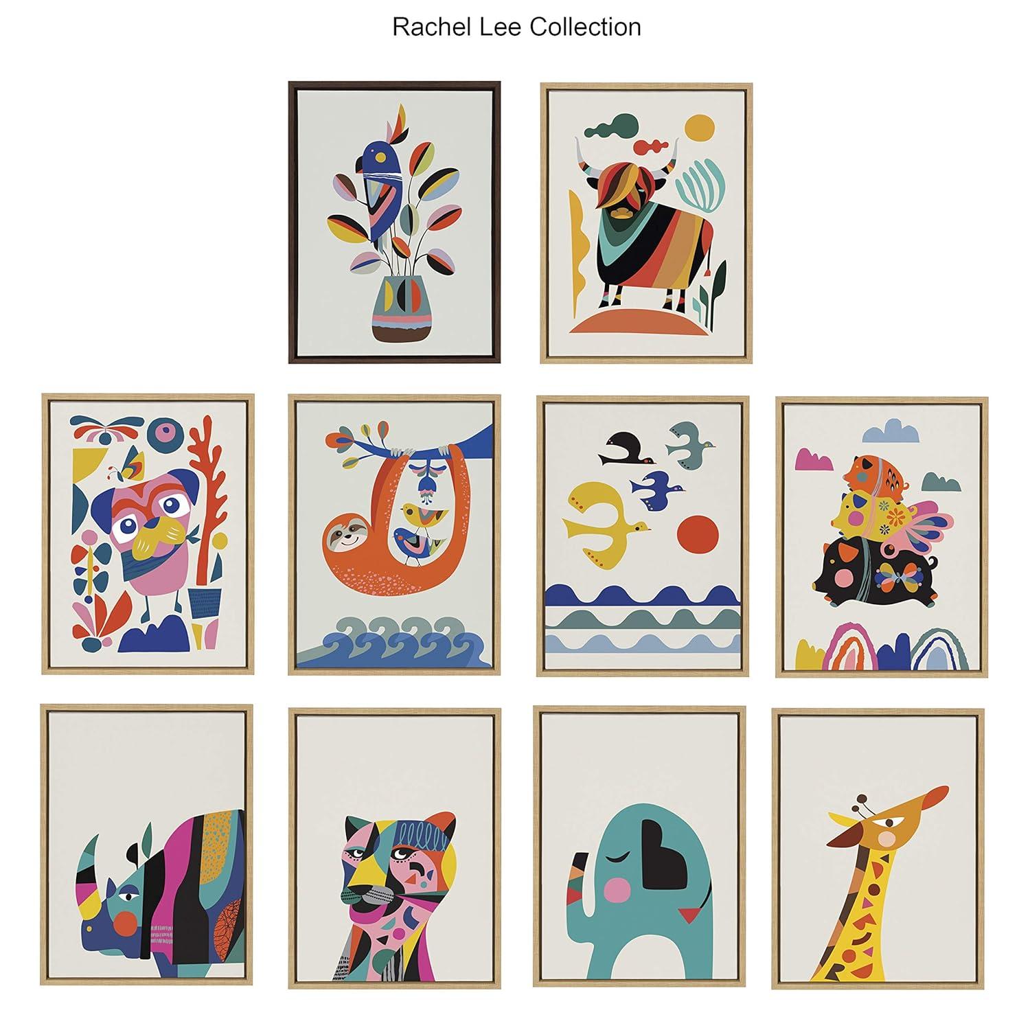 23" x 33" Sylvie the Family Tree Framed Canvas by Rachel Lee Gray - Kate & Laurel All Things Decor: Modern Vertical Digital Art