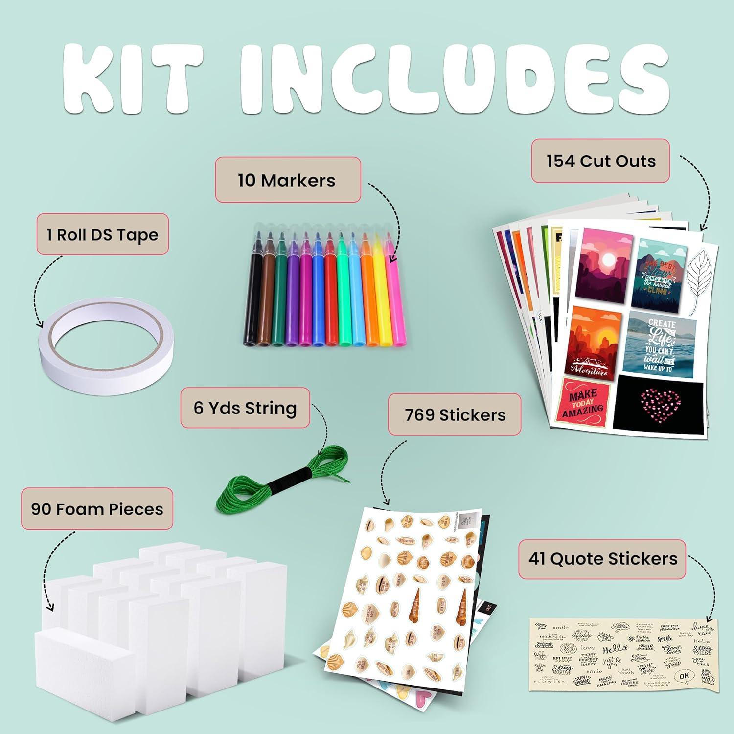 Hapinest DIY Wall Collage Kit for Teen Girls, Arts and Crafts Kit Tween Girl Room Decor, Birthday Gifts Ages 10 11 12 13 14 16 Years Old and Up, Cool Stuff for Bedroom Dorm Aesthetic Décor S301