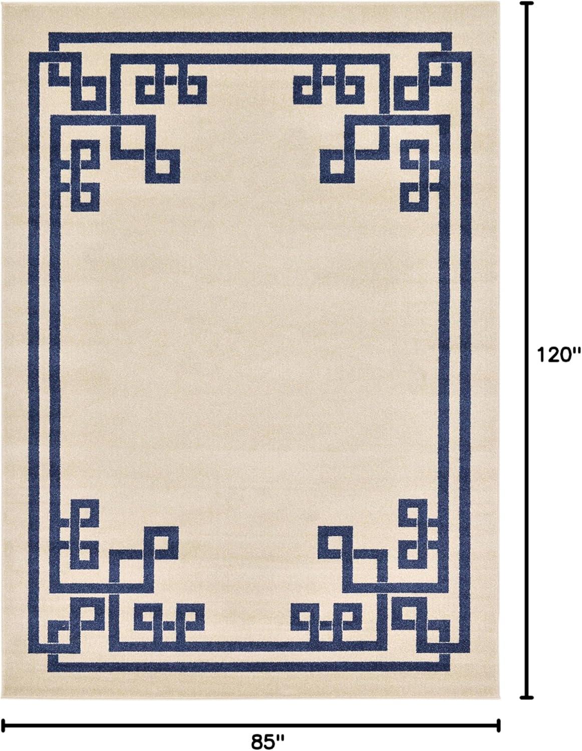 Athens Geometric Beige 7' 0 x 10' 0 Area Rug