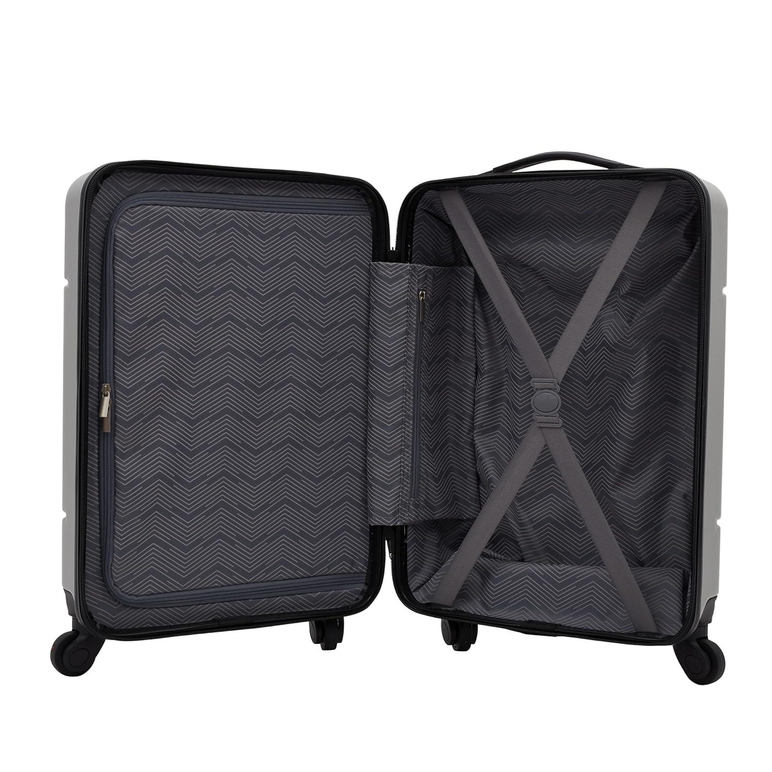 Travelers Club 20" Skyline Rolling Hard Case Carry-on Luggage - Gray