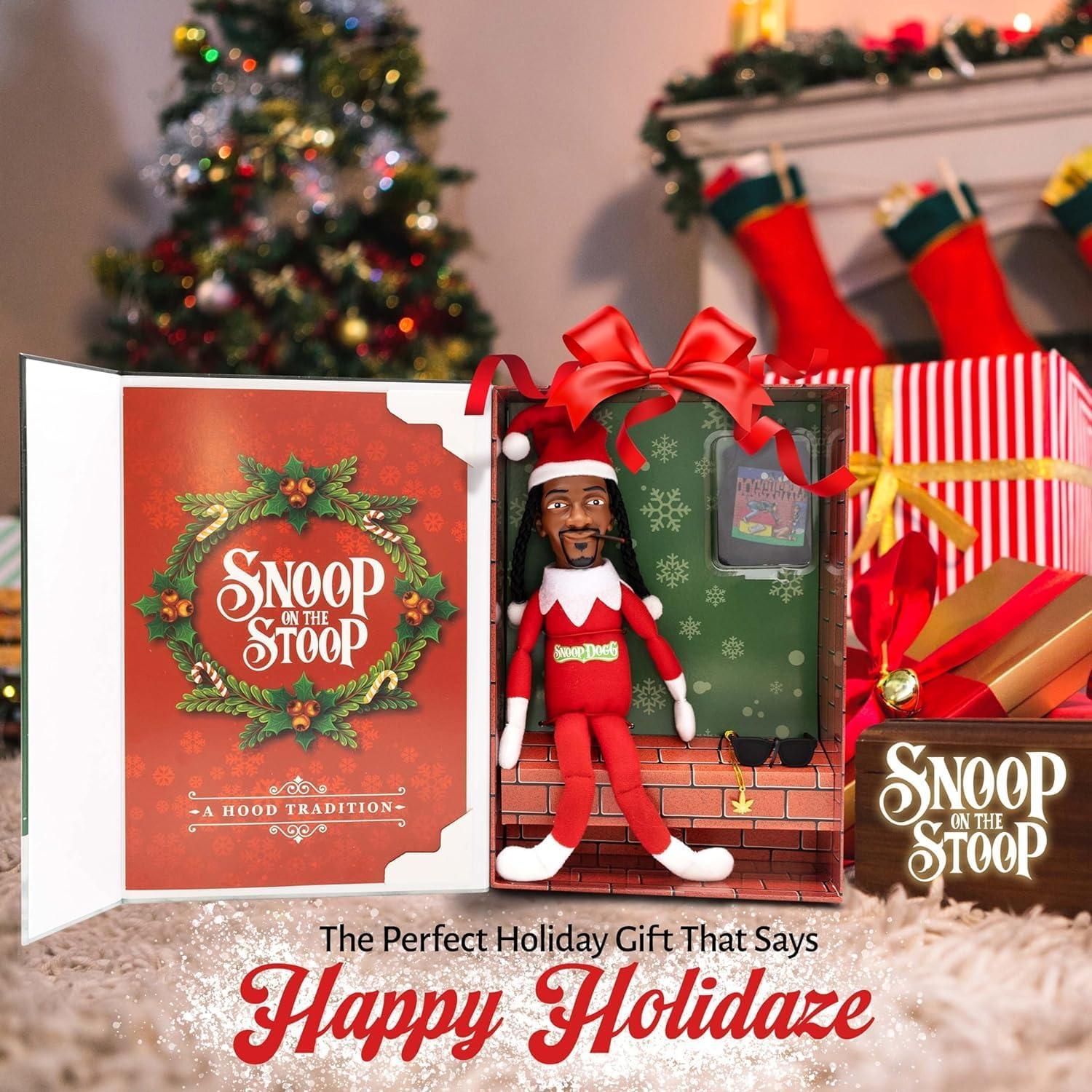 Snoop Elf on a Shelf, Elf Doll,2024 Christmas Gift Toy 12" Figurine Elf, Plush Toys,+Big Size Gift Box(Special2024Edition)
