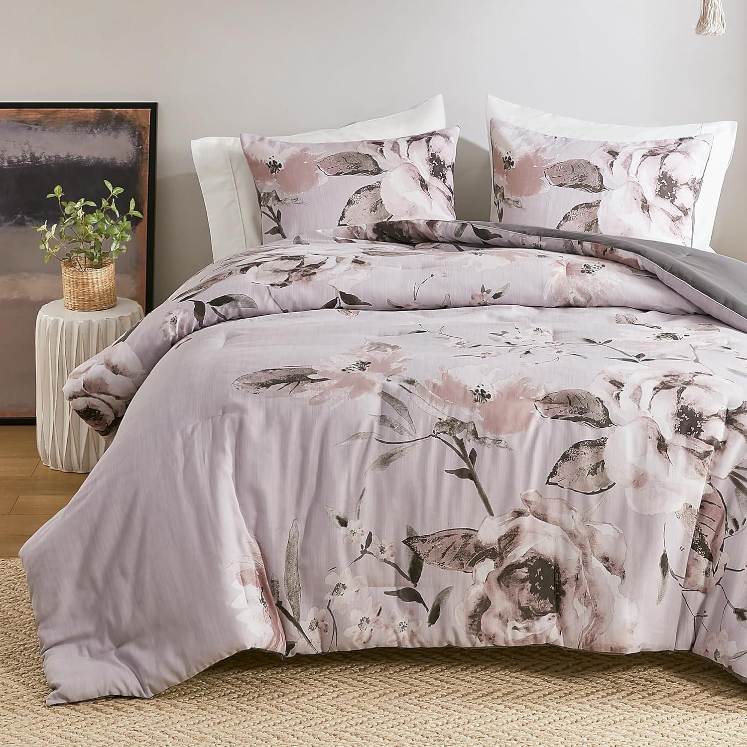 Neko 3 Piece Floral Printed Comforter Set