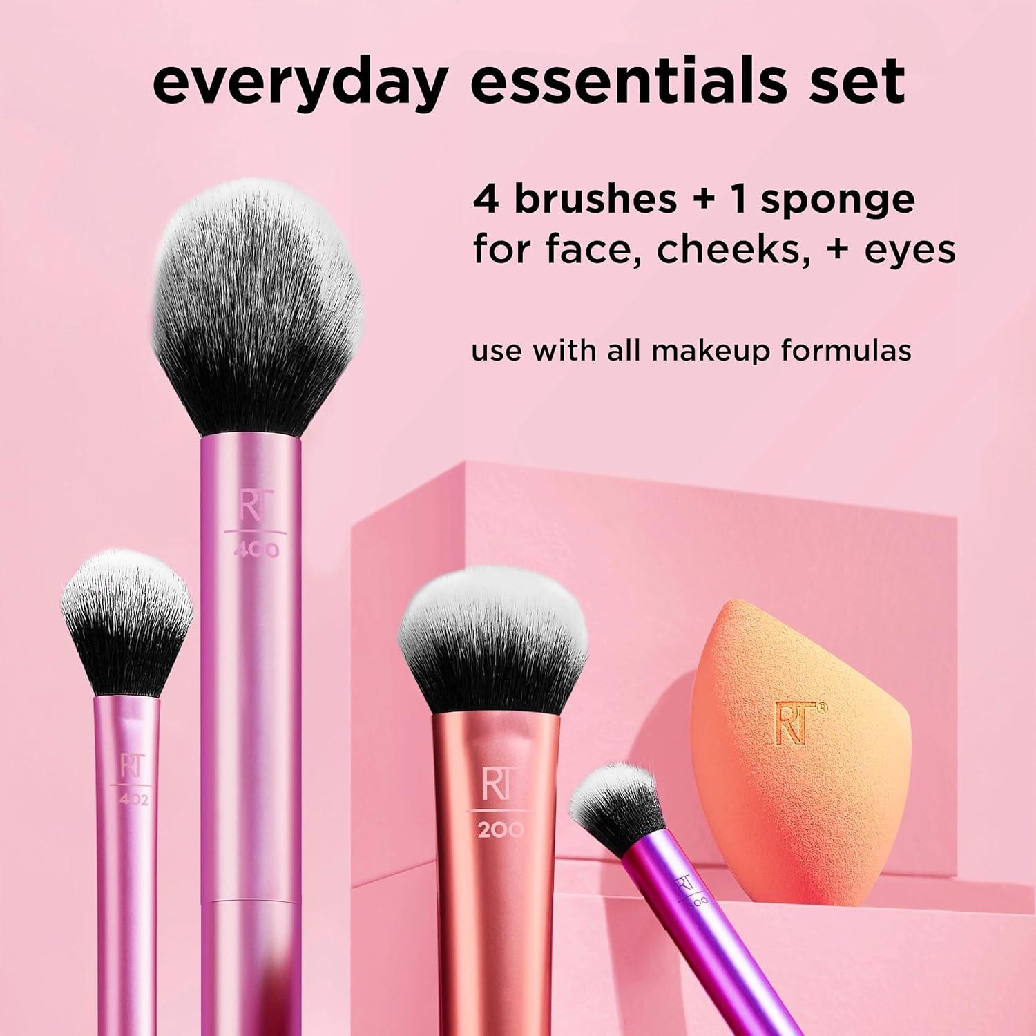 Real Techniques Everyday Essentials Makeup Brush Kit - 5pc