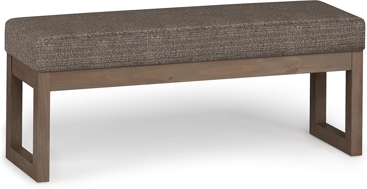 Milltown Tweed Style Fabric Upholstered Bench