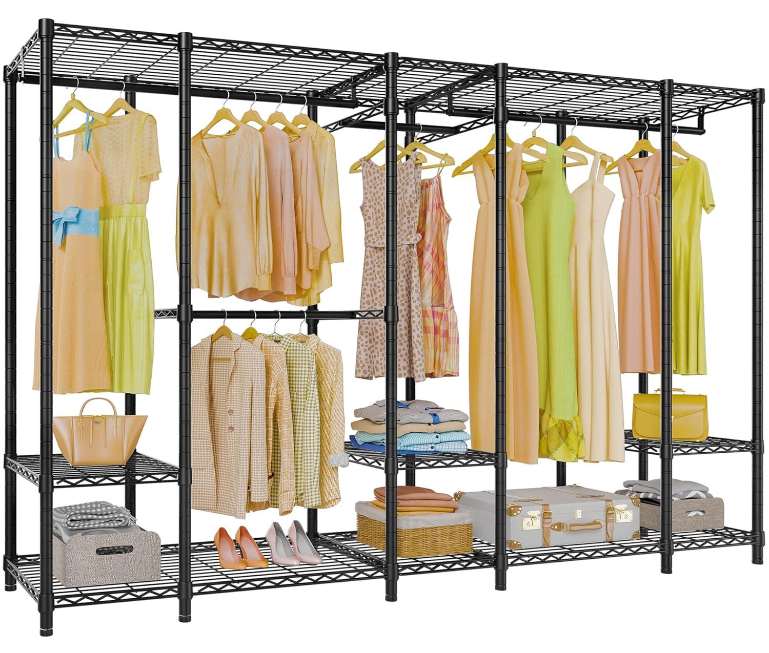 89.8'' Metal Freestanding Garment Rack