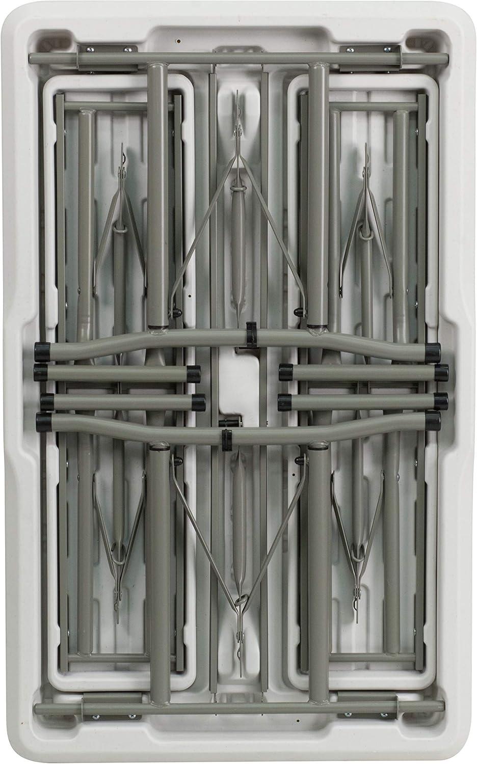 Emma and Oliver 3 Piece Portable Plastic Folding Bench and Table Set