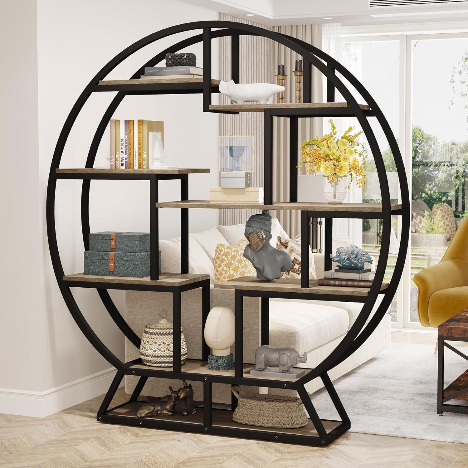 17 Stories Drino 63" H x 59" W Steel Geometric Bookcase