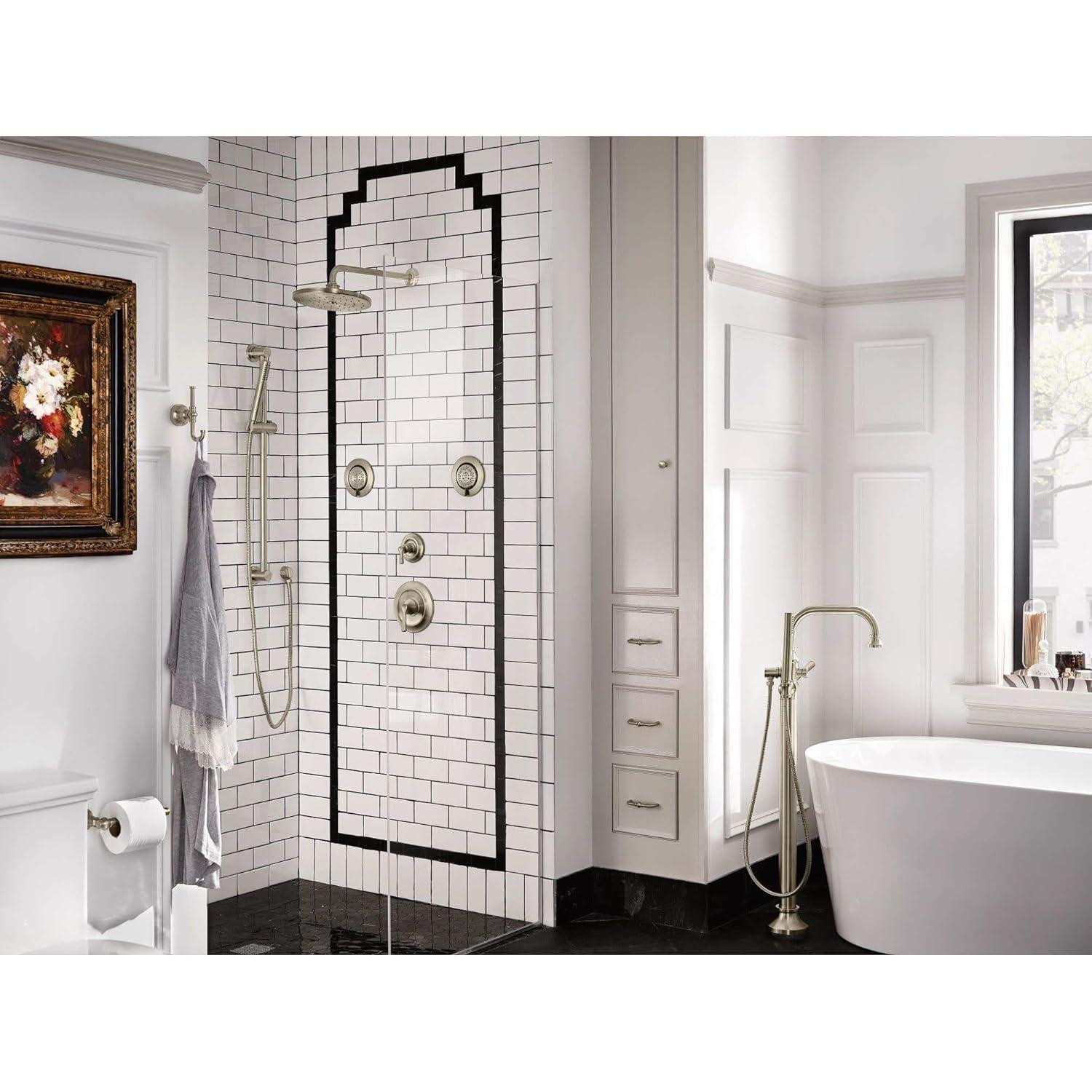 Colinet Single Handle Floor Mounted Clawfoot Tub Faucet with Handshower