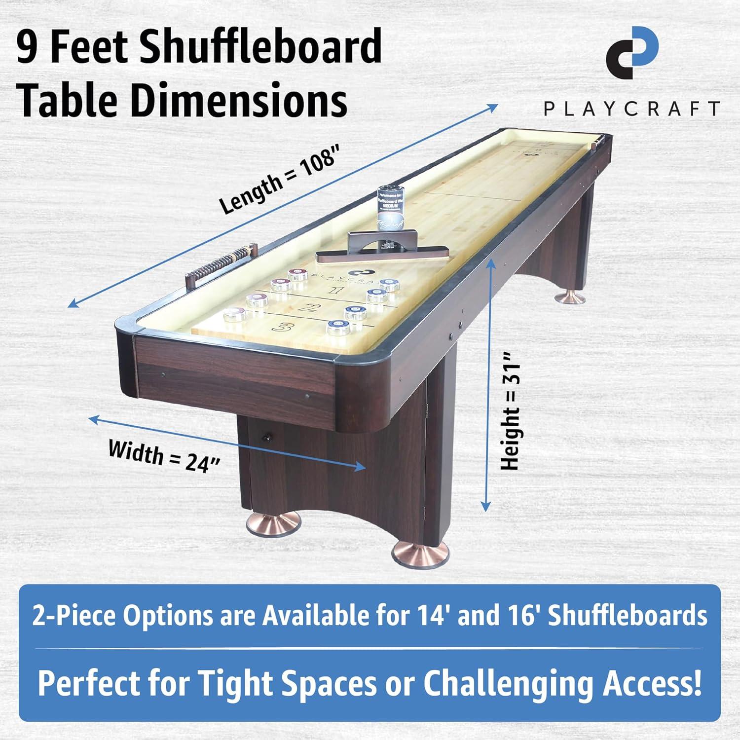 Playcraft Woodbridge Espresso 9 Ft. Shuffleboard Table