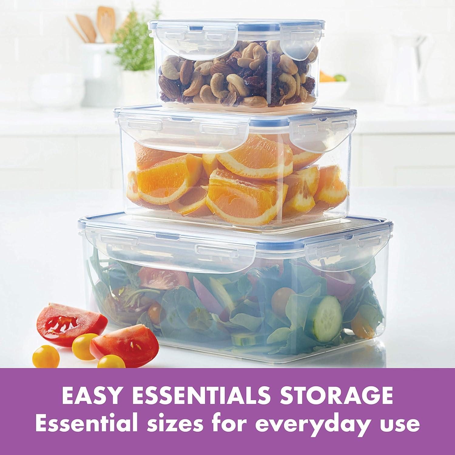 LocknLock Storage Rectangular Food Storage Container Set, 6-Piece