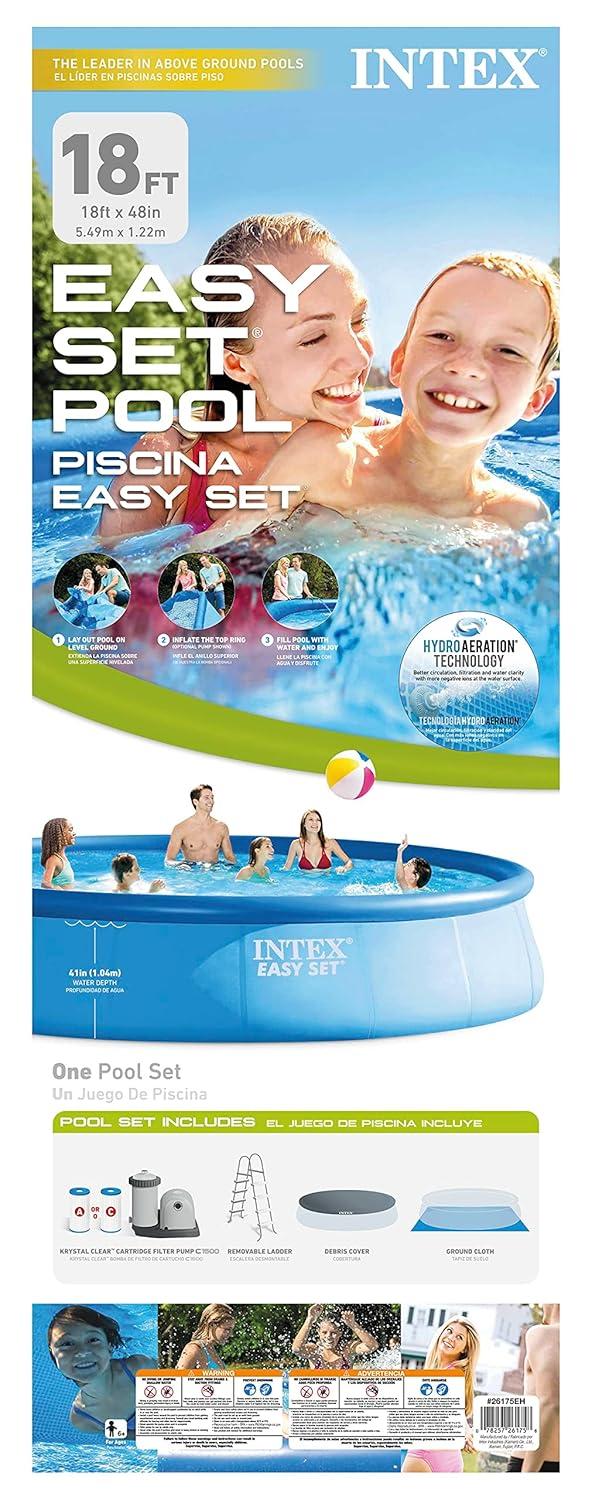 Intex Intex Easy Set Inflatable Kid Swimming Pool Only