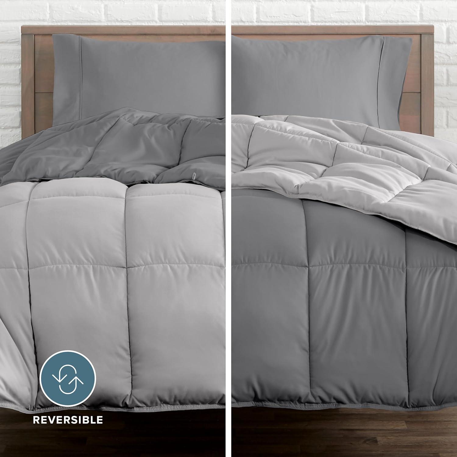 Bare Home 1800 Premium Microfiber Reversible Bed-In-A-Bag