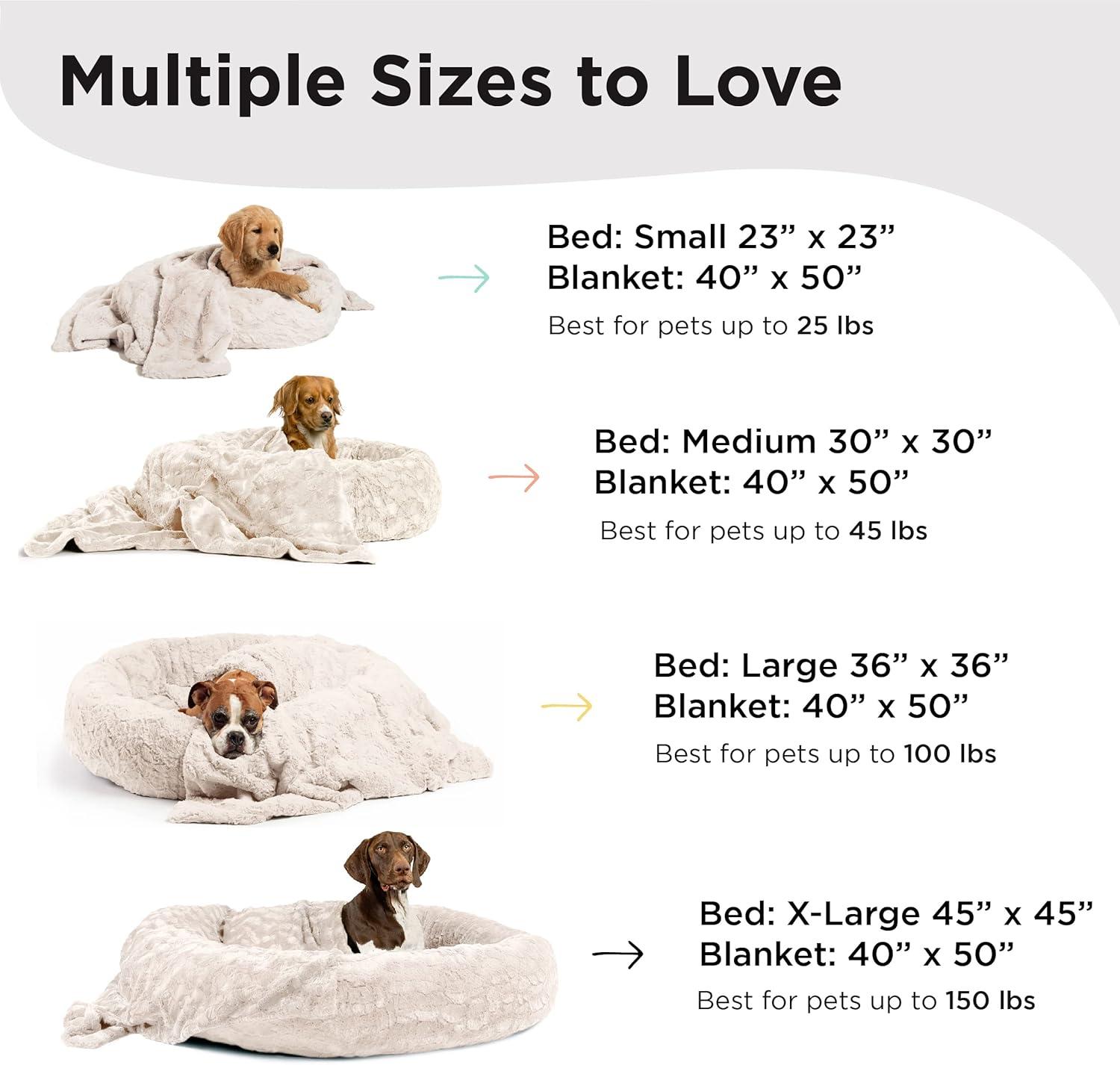 Best Friends By Sheri Best Friends by Sheri Bundle The Original Calming Lux Donut Cuddler Pet Bed/Throw