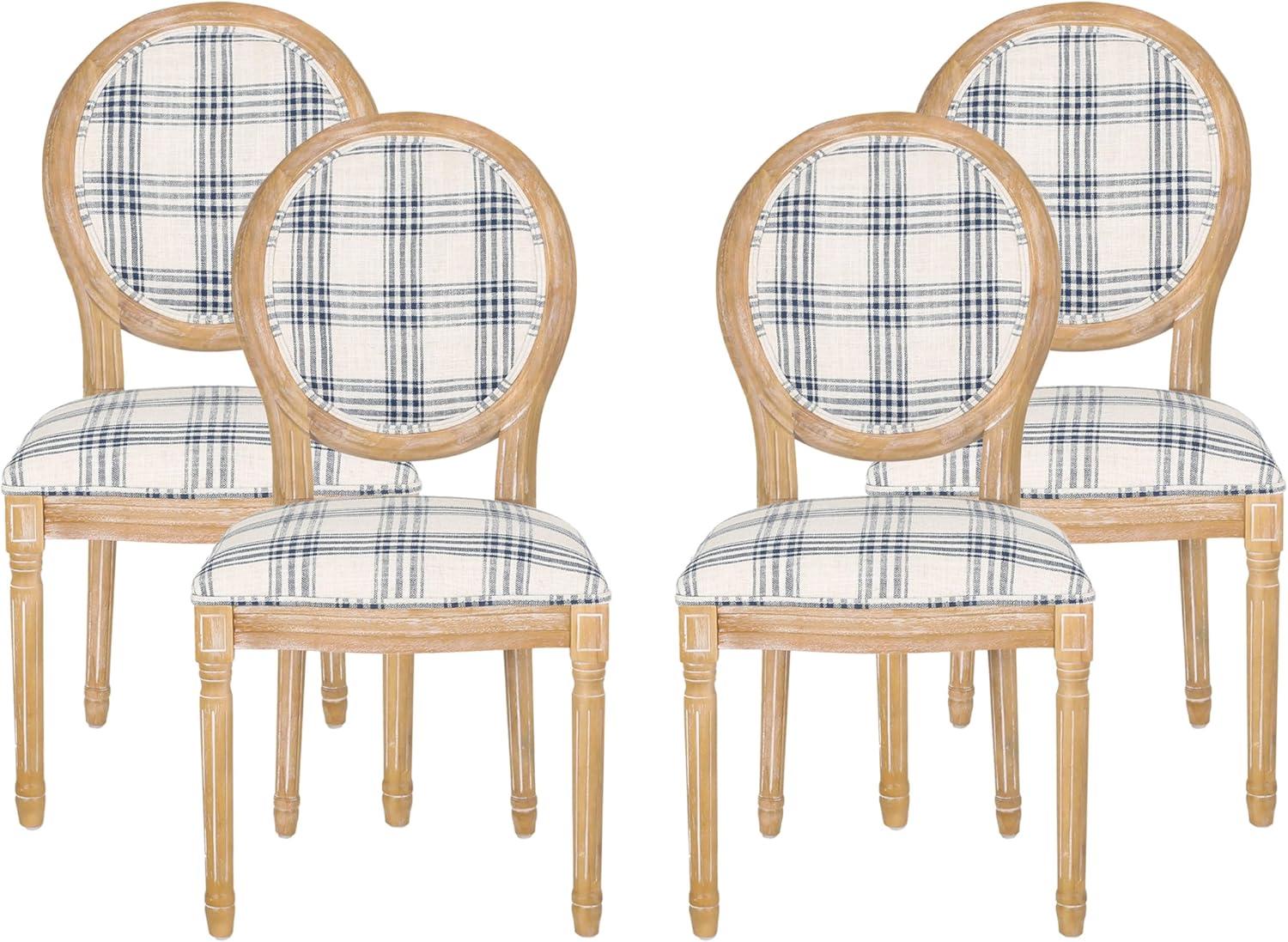 Set of 4 Phinnaeus French Country Fabric Dining Chairs - Christopher Knight Home