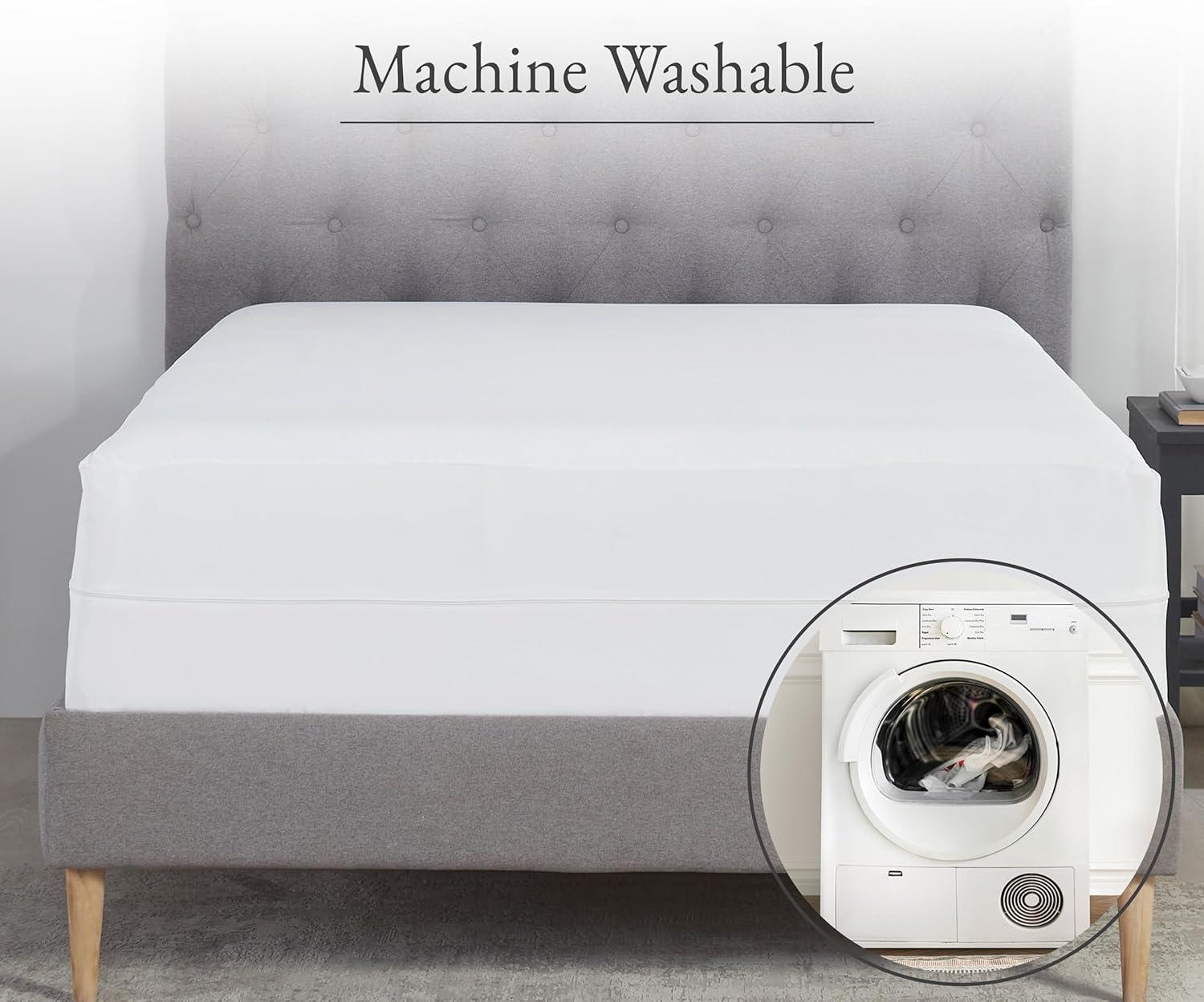 California Design Den Zippered Mattress Encasement Full - Waterproof Mattress Protector - Protects All Six-Sides - Full Size Mattress Cooling Cover