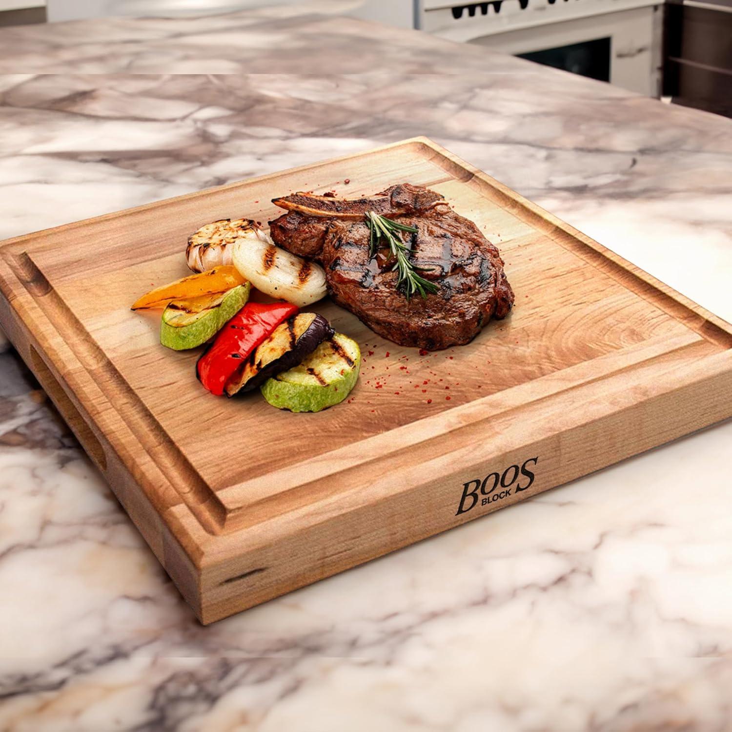 John Boos John Boos Chef's Collection Edge Grain 1.75" Maple Cutting Board with Groove