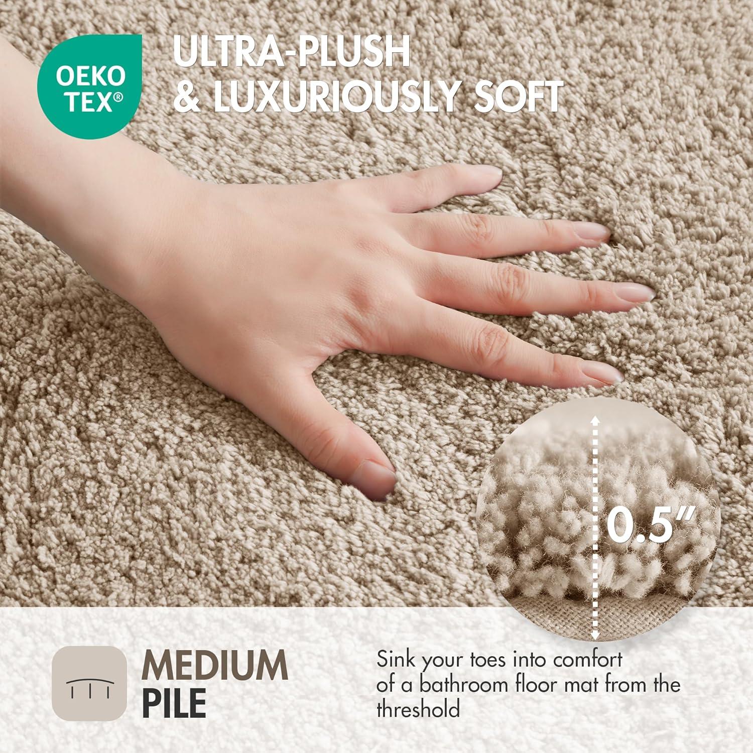 Madison Park 100% Cotton Tufted Bath Rug with Non-Slip Backing