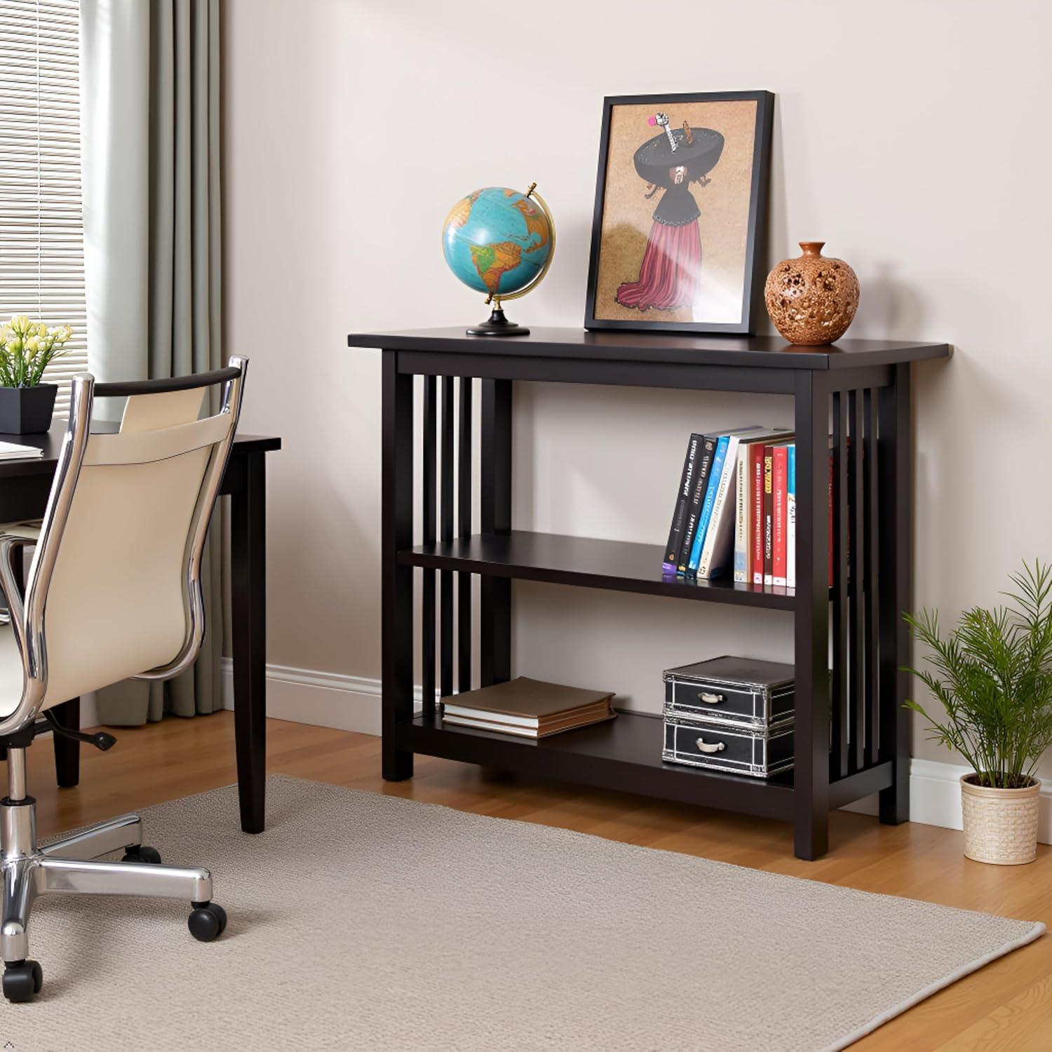 Alaterre Artisan Under Window Bookshelf, Espresso