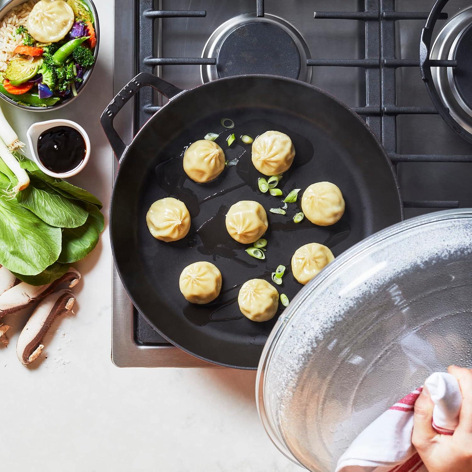 Staub Cast Iron 12-inch Braiser with Glass Lid