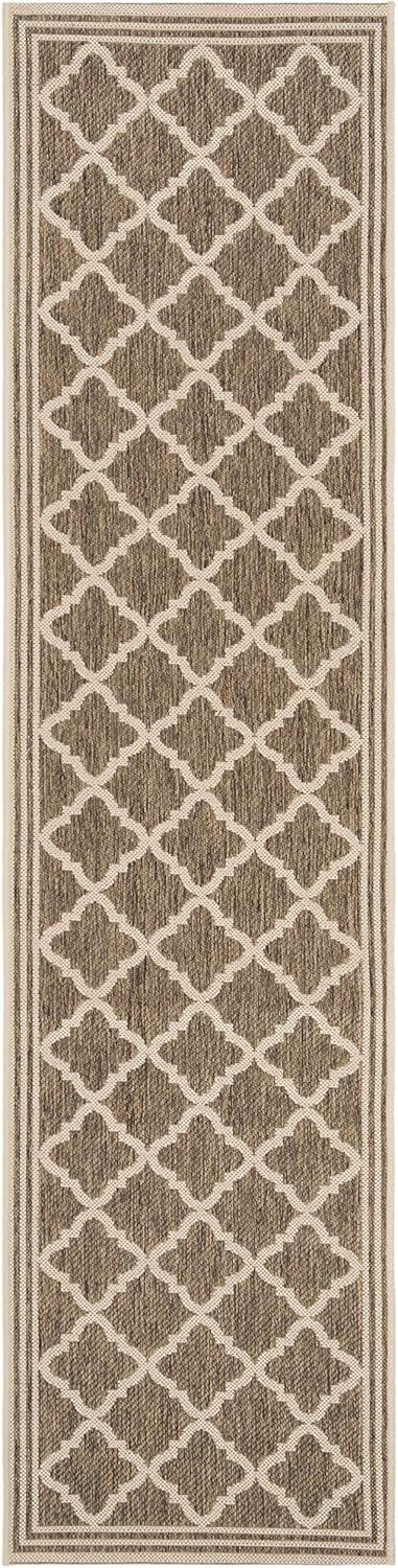 Coastal Charm Easy-Care Beige Synthetic 2' x 8' Runner Rug