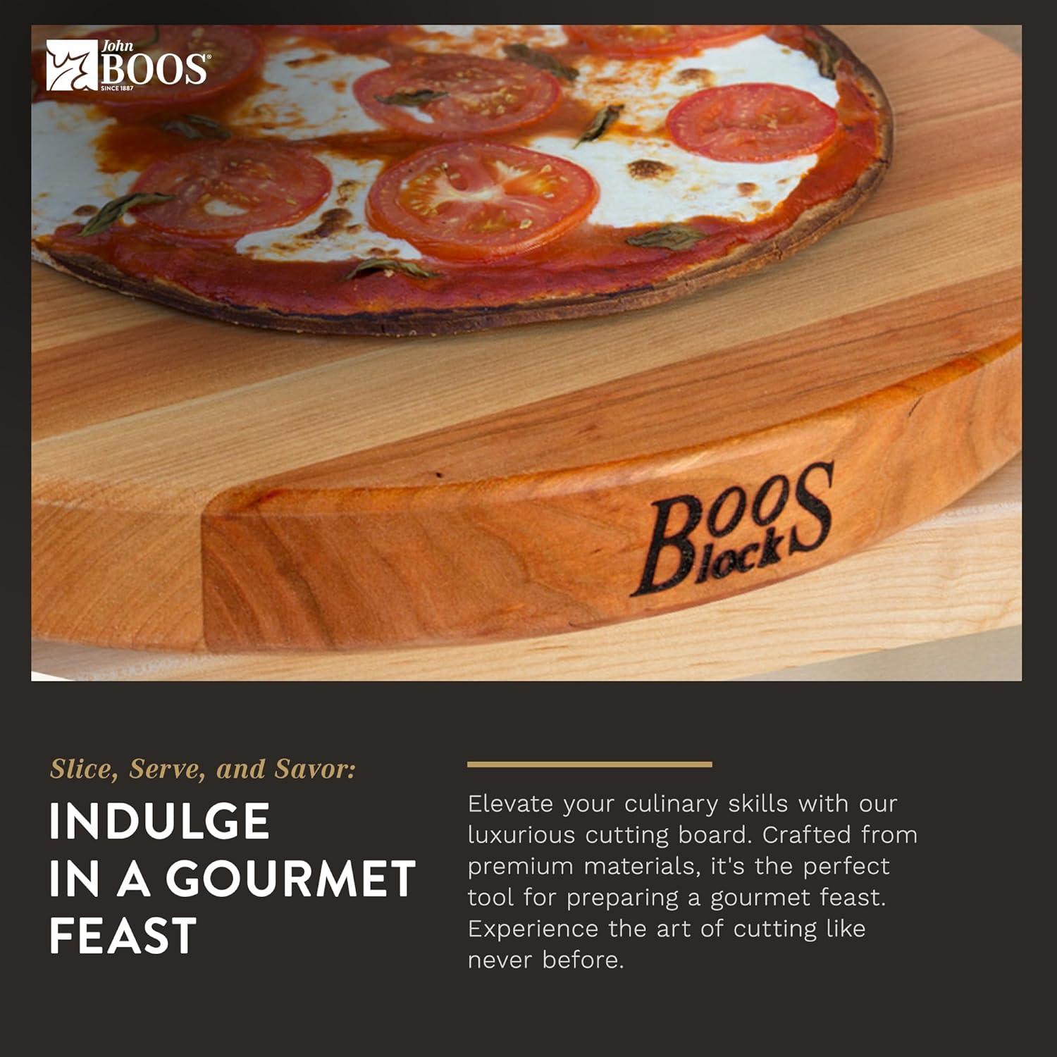 John Boos John Boos 18" Round Cutting Board, 1.5" Edge Grain