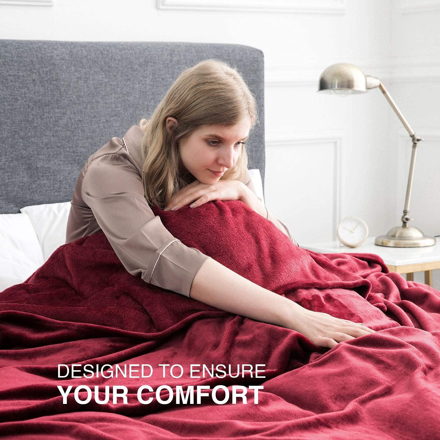 IMPERIAL HOMEWARE LONDON LIMITED Sherpa Fleece Fur Thick Reversible Blanket Throw