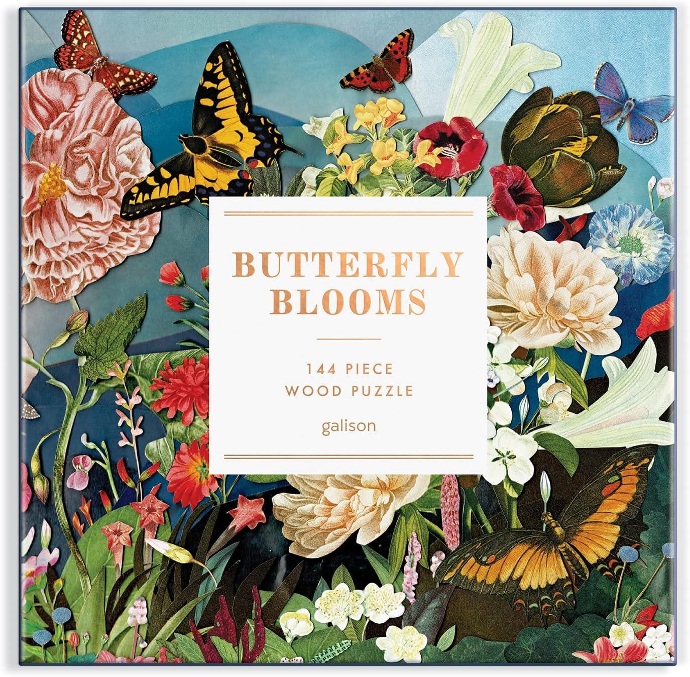 Butterfly Blooms 144 Piece Wood Puzzle (Jigsaw)