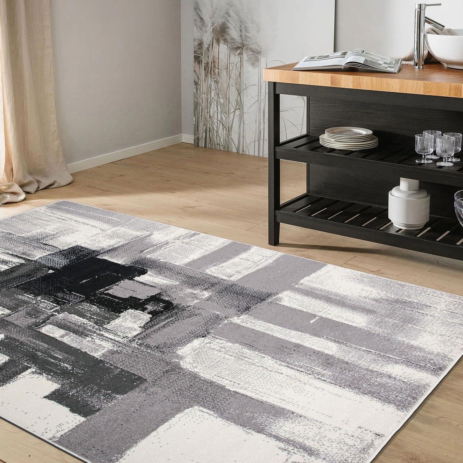 World Rug Gallery Contemporary Modern Abstract Area Rug