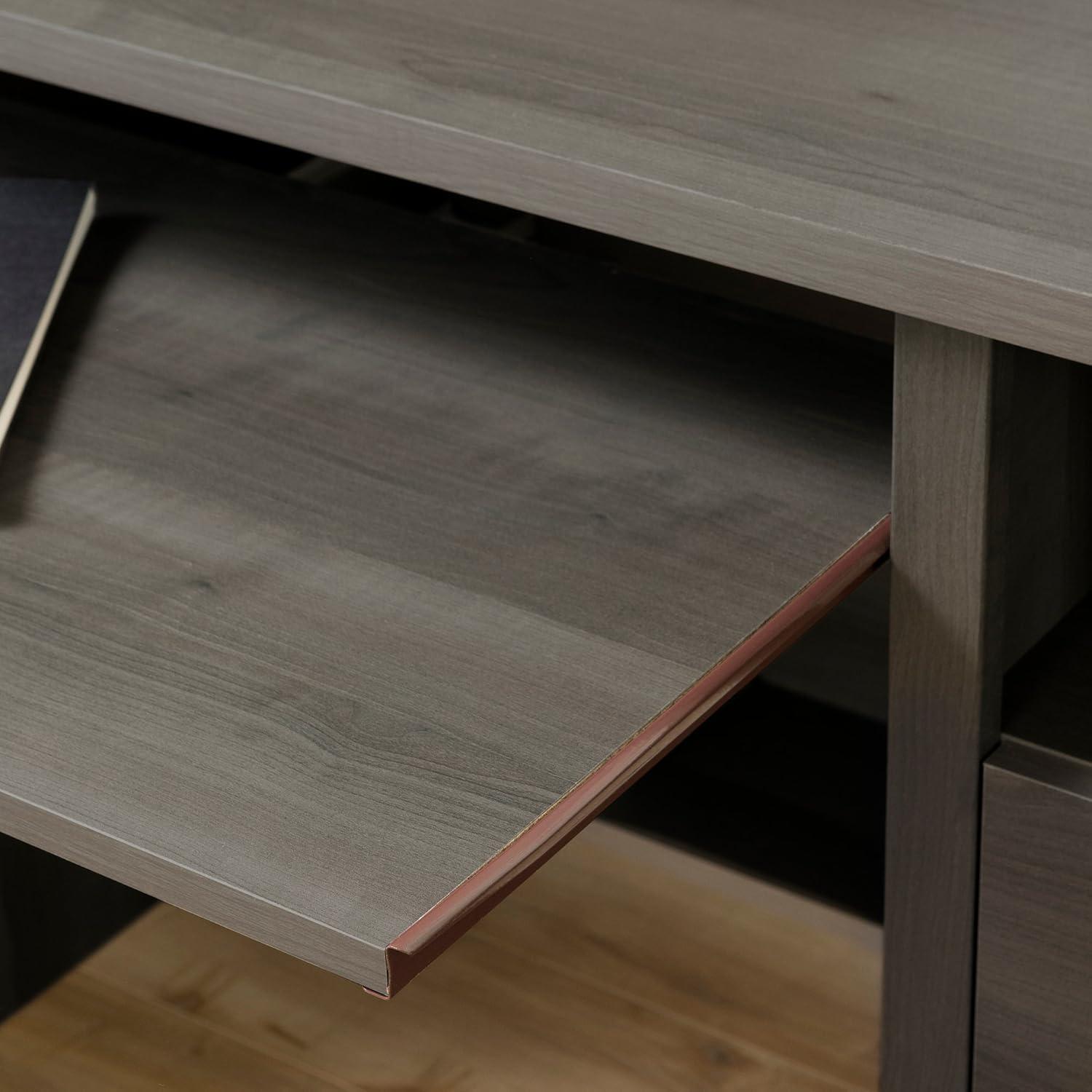 Gascony Computer Desk with Keyboard Tray Rustic Oak - South Shore: Modern Hutch Design, CPU Storage, Laminate Surface