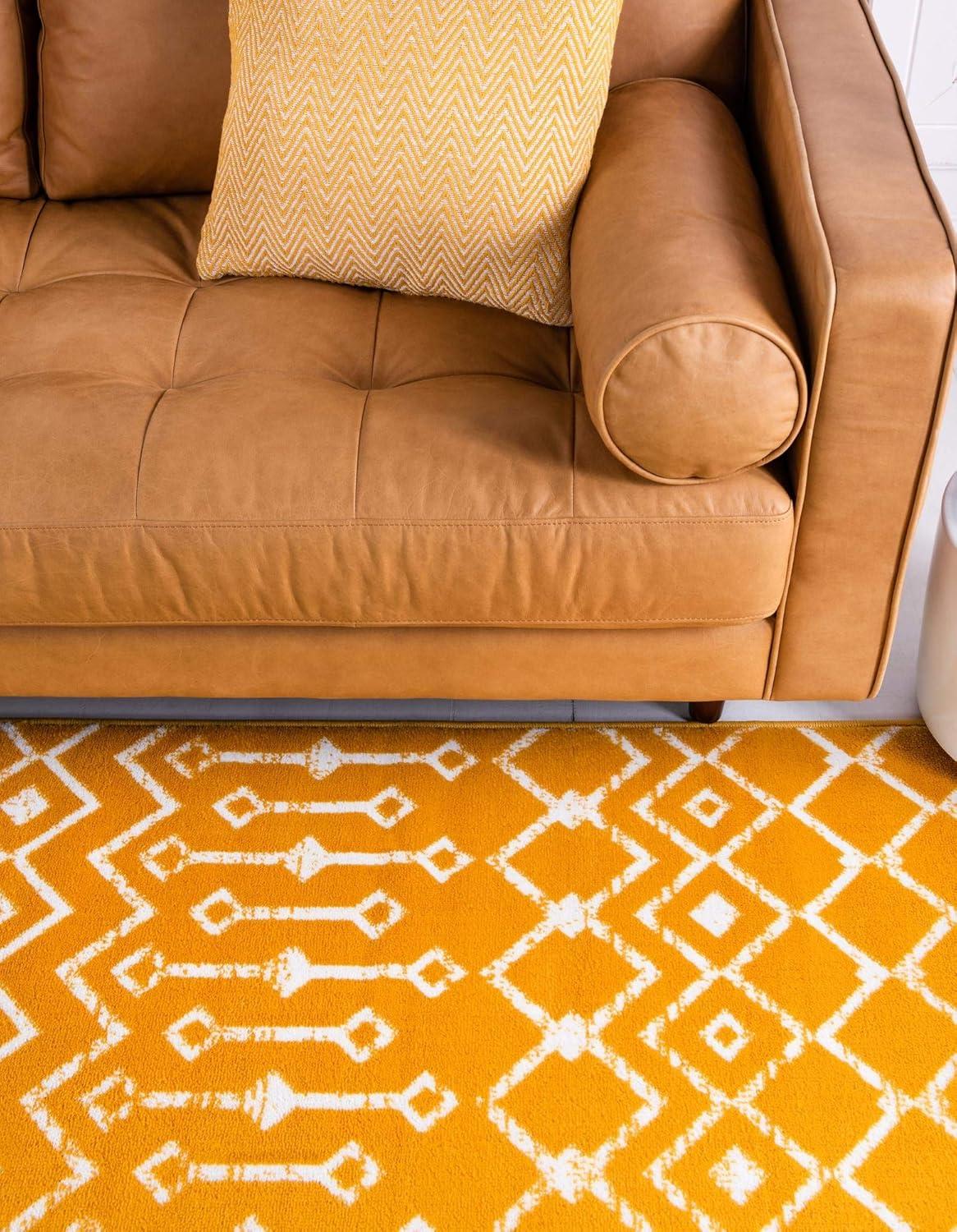 Unique Loom 2' 2 x 3' 1 Rectangle Moroccan Trellis Yellow Area Rug