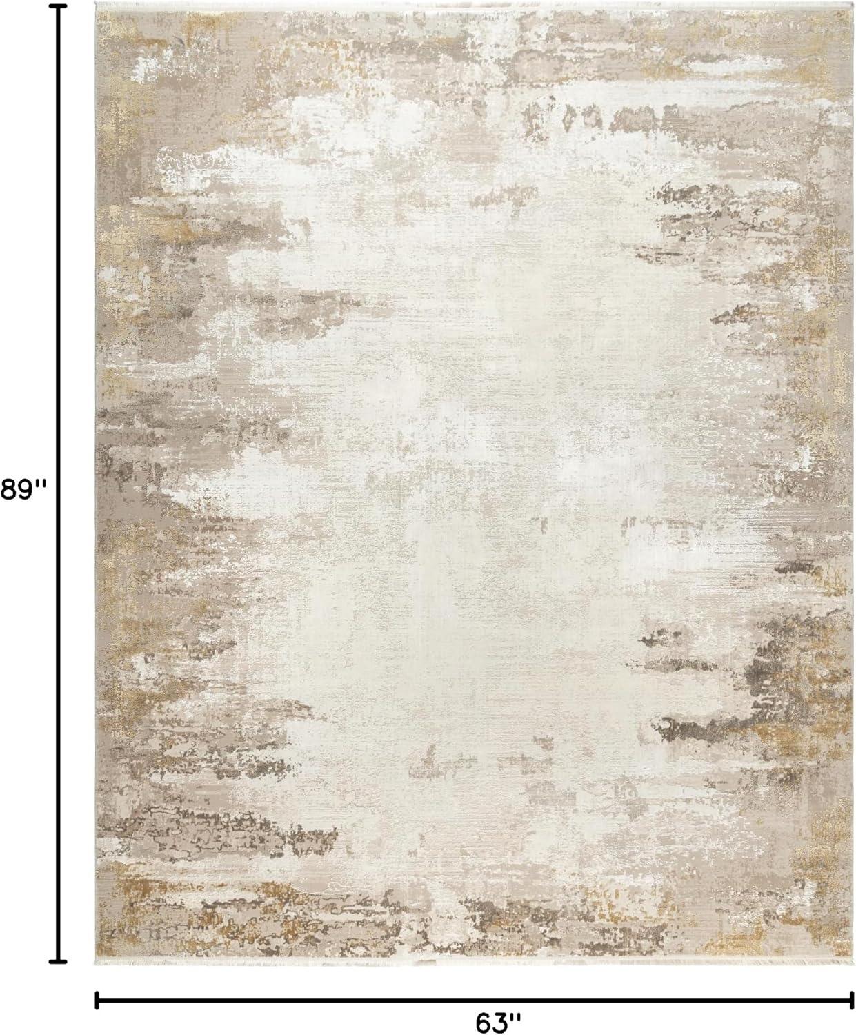 Gertmenian Florance Gela Modern Abstract Beige Indoor Area Rug, 5x8