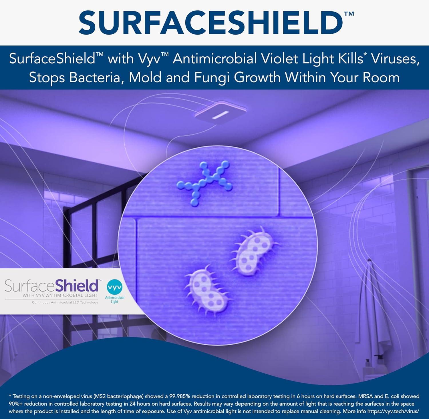 Broan Fg1000vvs Surfaceshield Antibacterial Led Lighted Exhaust Fan Upgrade Grille Powered