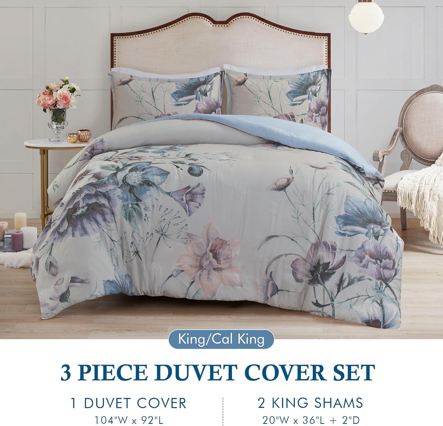 Madison Park Cassandra 3 Piece Cotton Duvet Cover Set