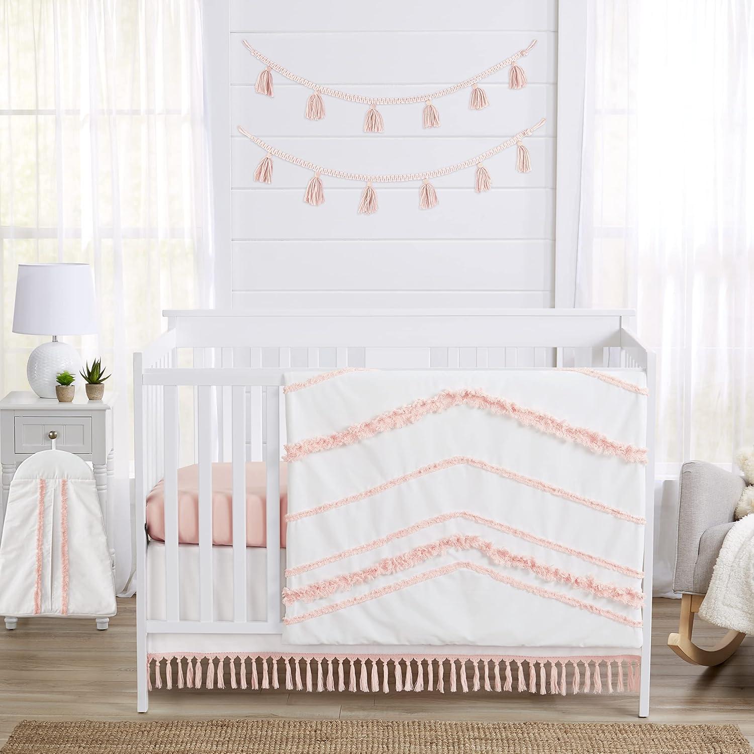 Sweet Jojo Designs Boho Fringe 4 Piece Crib Bedding Set
