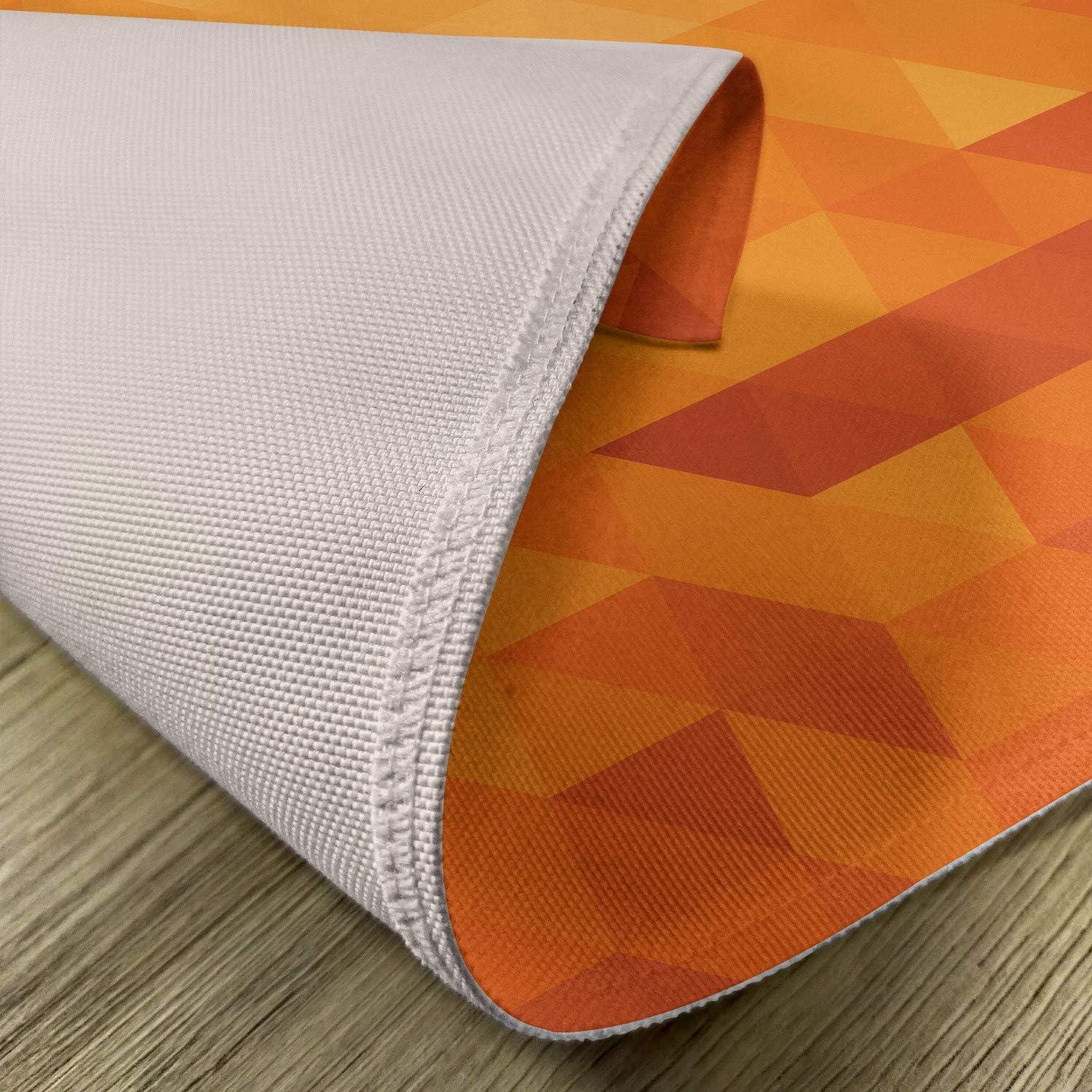 Ambesonne Burnt Orange Place Mats Set of 4, Shapes and Patterns, Standard Size, Burnt Orange