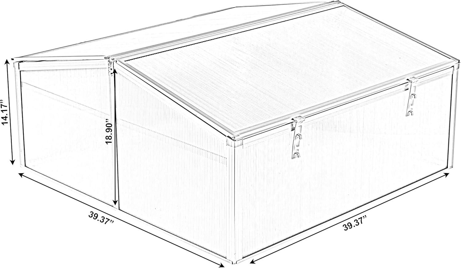 39.37" W x 39.37" D Mini Greenhouse