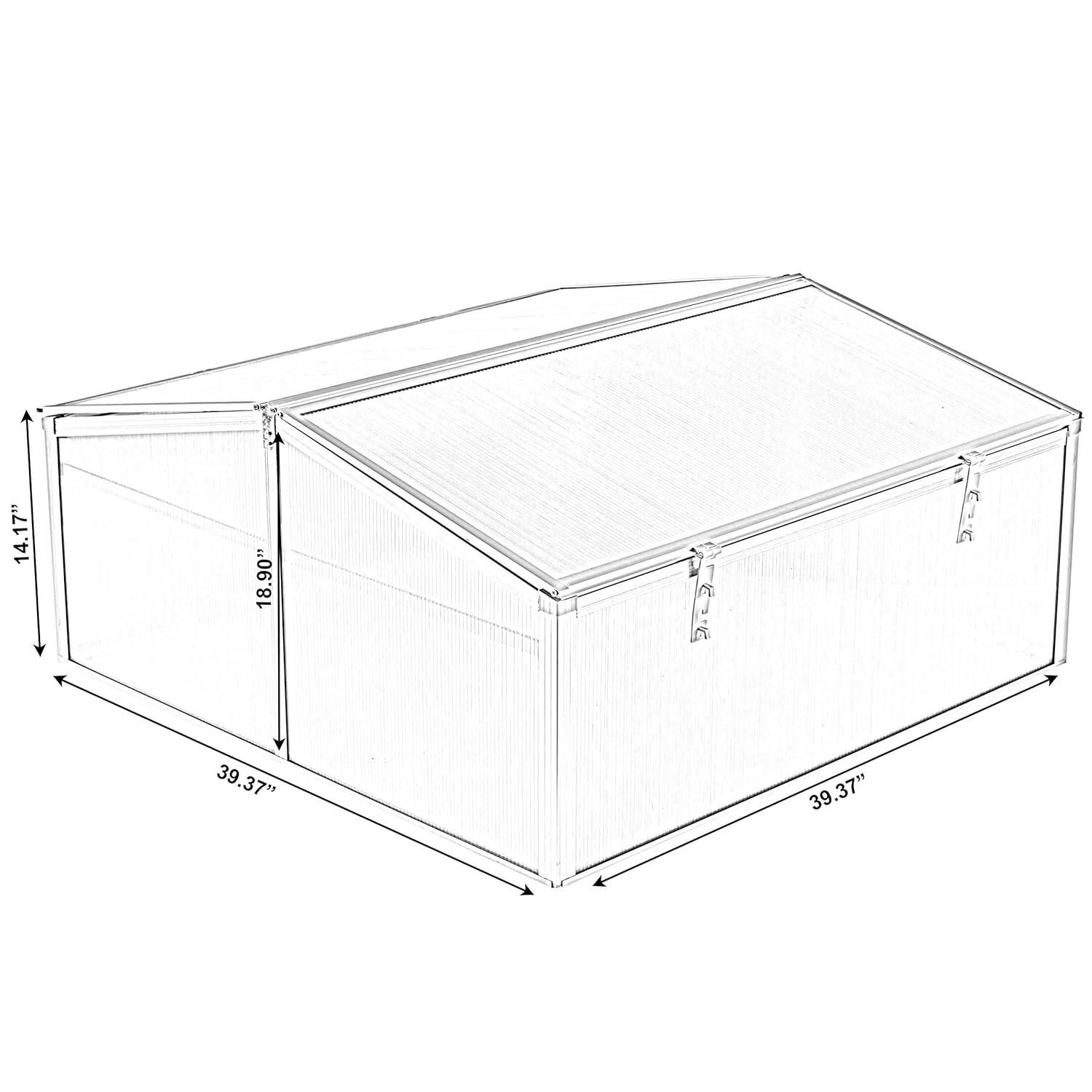 Gardenised 39.37" W x 39.37" D Mini Greenhouse