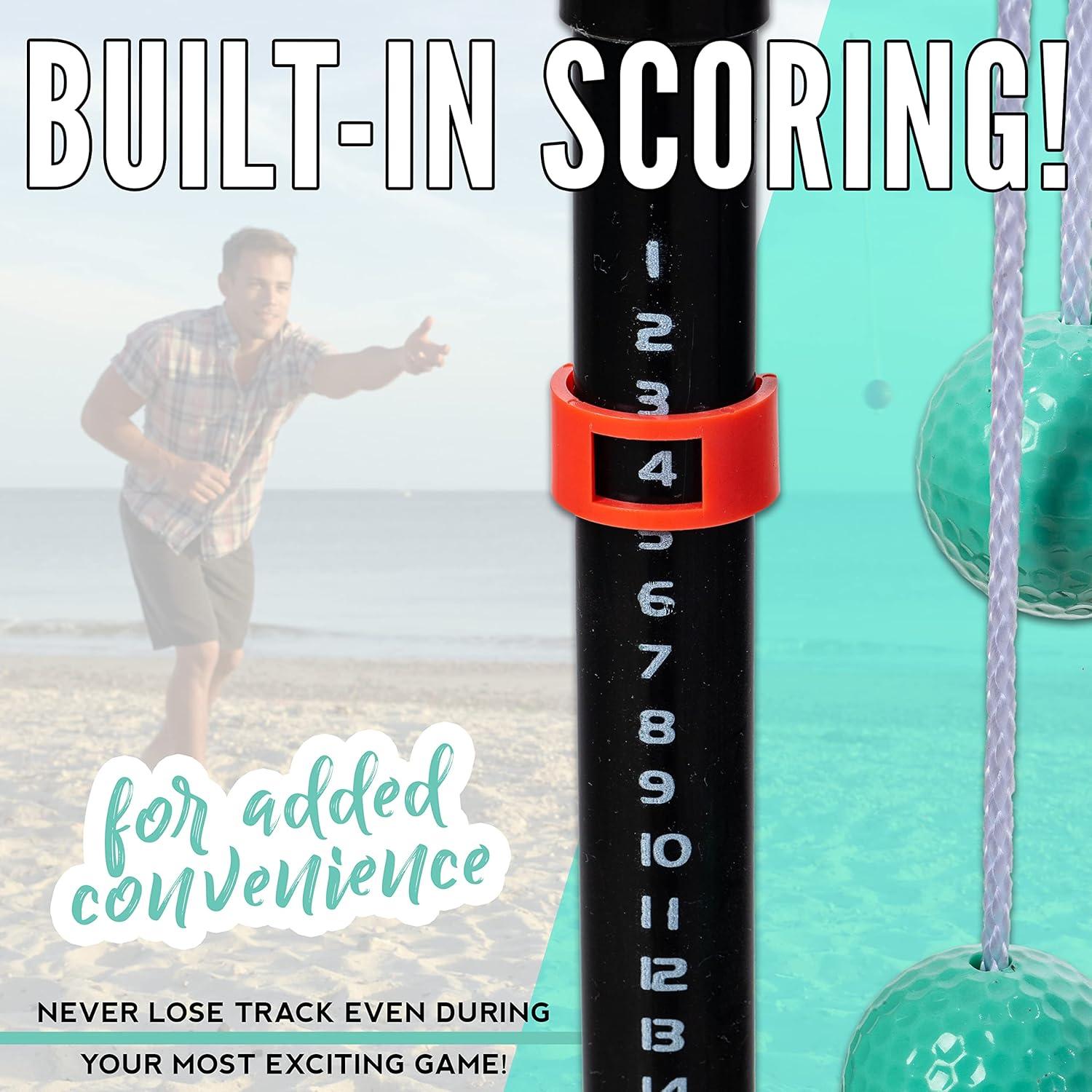 Franklin Sports Ladder Ball Lawn Game Set - Outdoor Lawn Game - Includes 2 Targets + 6 Toss Bolas