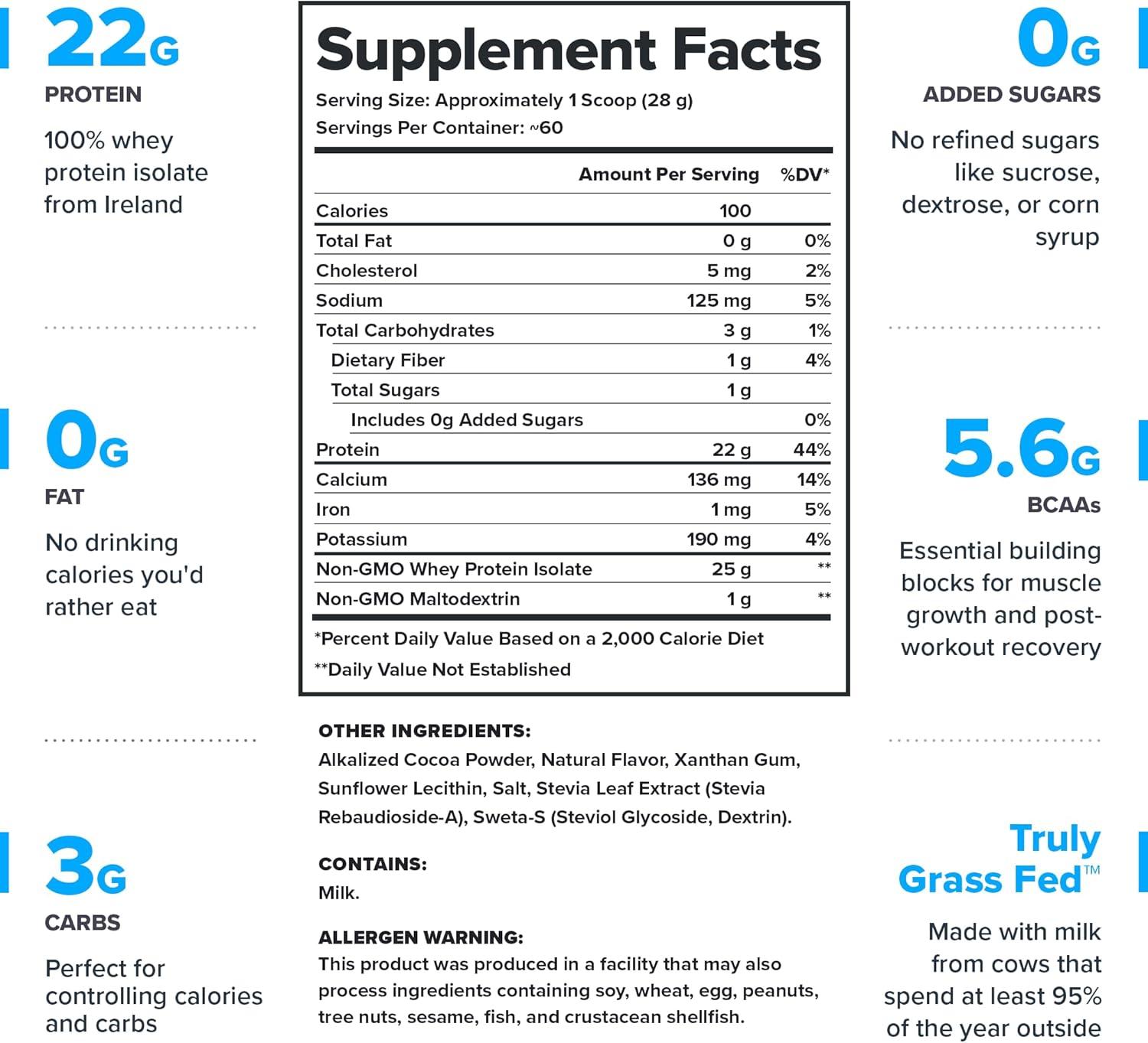 Legion Whey+ Whey Isolate Protein Powder, Chocolate Peanut Butter, 74 Servings