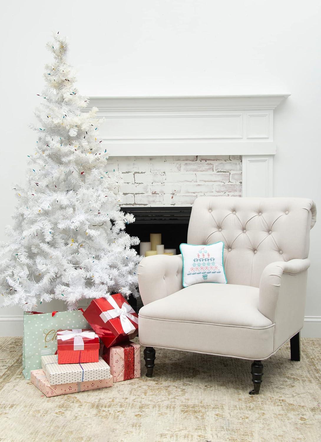 C&F Home Coastal Tree Embroidered Christmas Holiday Throw Pillow