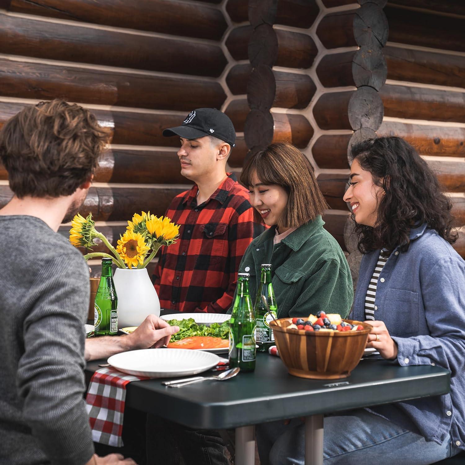 Lifetime 6 Foot Polyethylene Picnic Table, Hunter Green (22123)