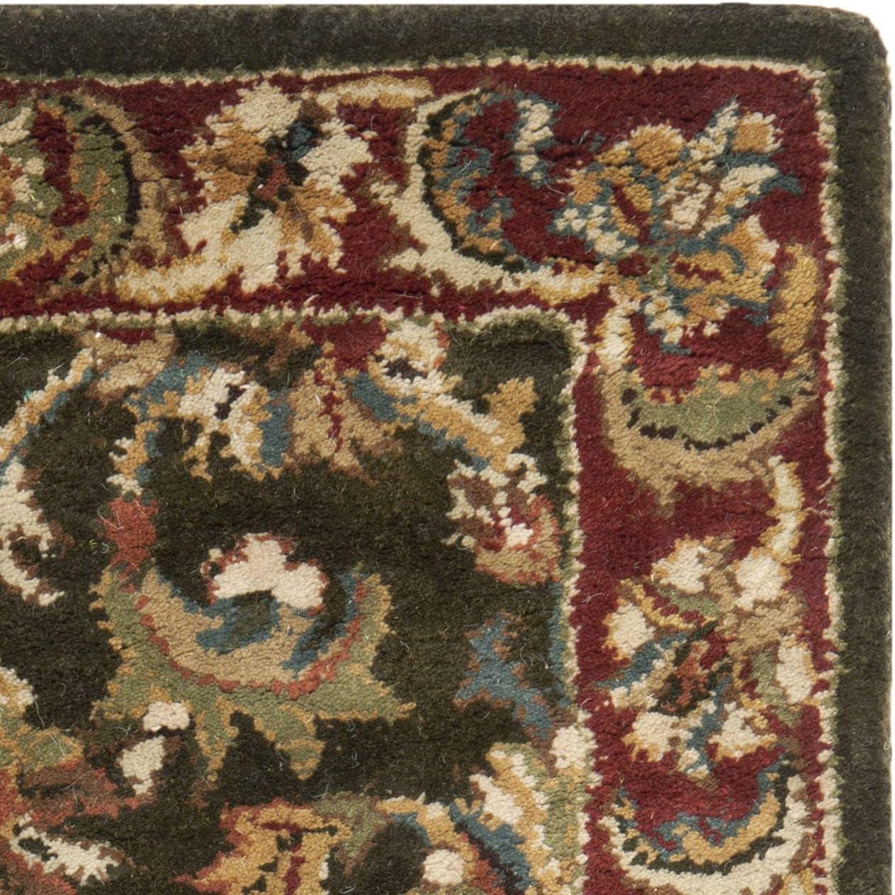 Alger Oriental Handmade Tufted Wool Dark Olive/Red Area Rug