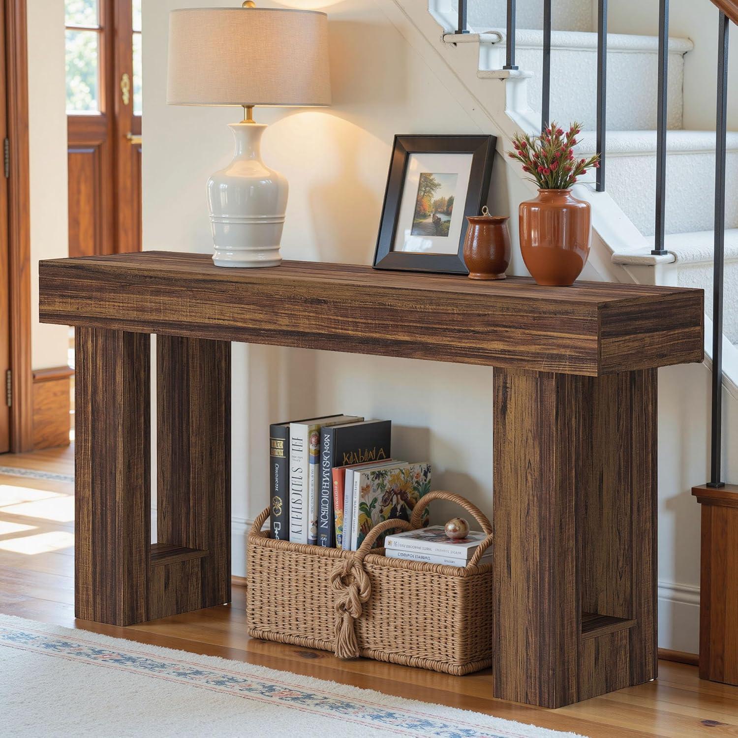 Millwood Pines 63 Inch Long Console Table Farmhouse Sofa Table