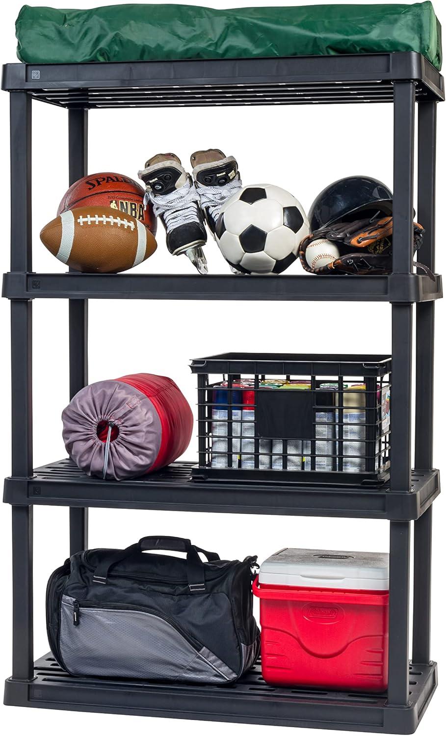 IRIS USA Plastic Garage Shelving Unit Storage Outdoor Indoor