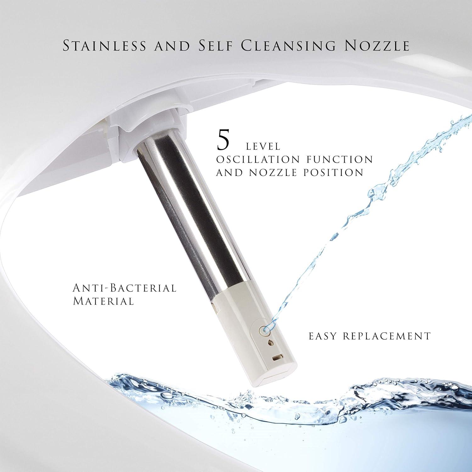 Elongated Toilet Seat Bidet