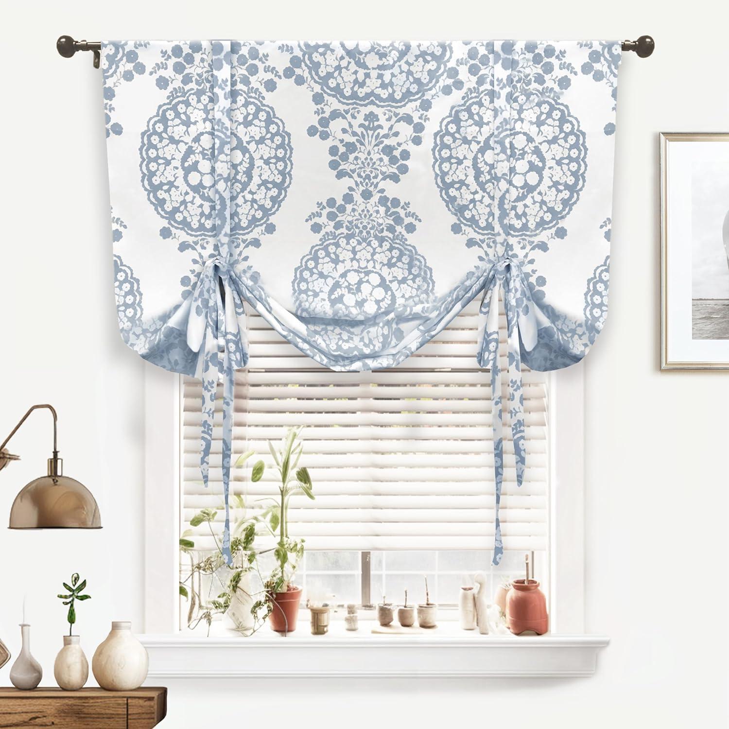 Silver Medallion Thermal Insulated Linen Blend Window Panels