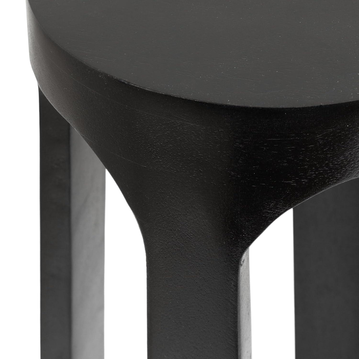 Kate and Laurel Dahl Wood Drink Table, 8x8x23, Black