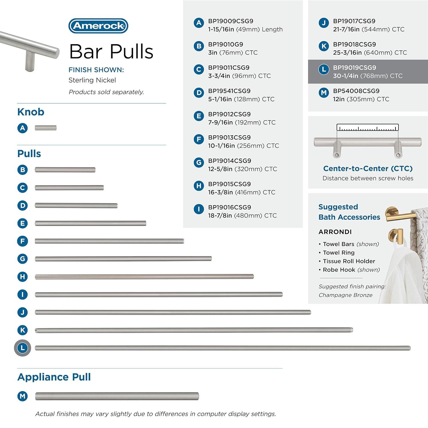 Bar Pulls Center to Center Bar Pull